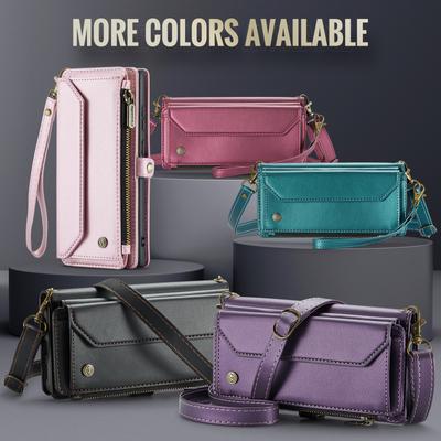 PU Leather Flap Zipper Multi Card Slot Combination Zipper Purse Luxury Crossbody Design.for iPhone Samsung Galaxy S20 S21 S22 S23 A13 A22 A32 A35...