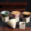 Ceramiczny kubek do kawy w stylu japońskim, w kształcie stożka trójkątnego, ceramiczny kubek do herbaty i kawy, retro kubek na wodę do domu, biura, kubki do kawy, nowy