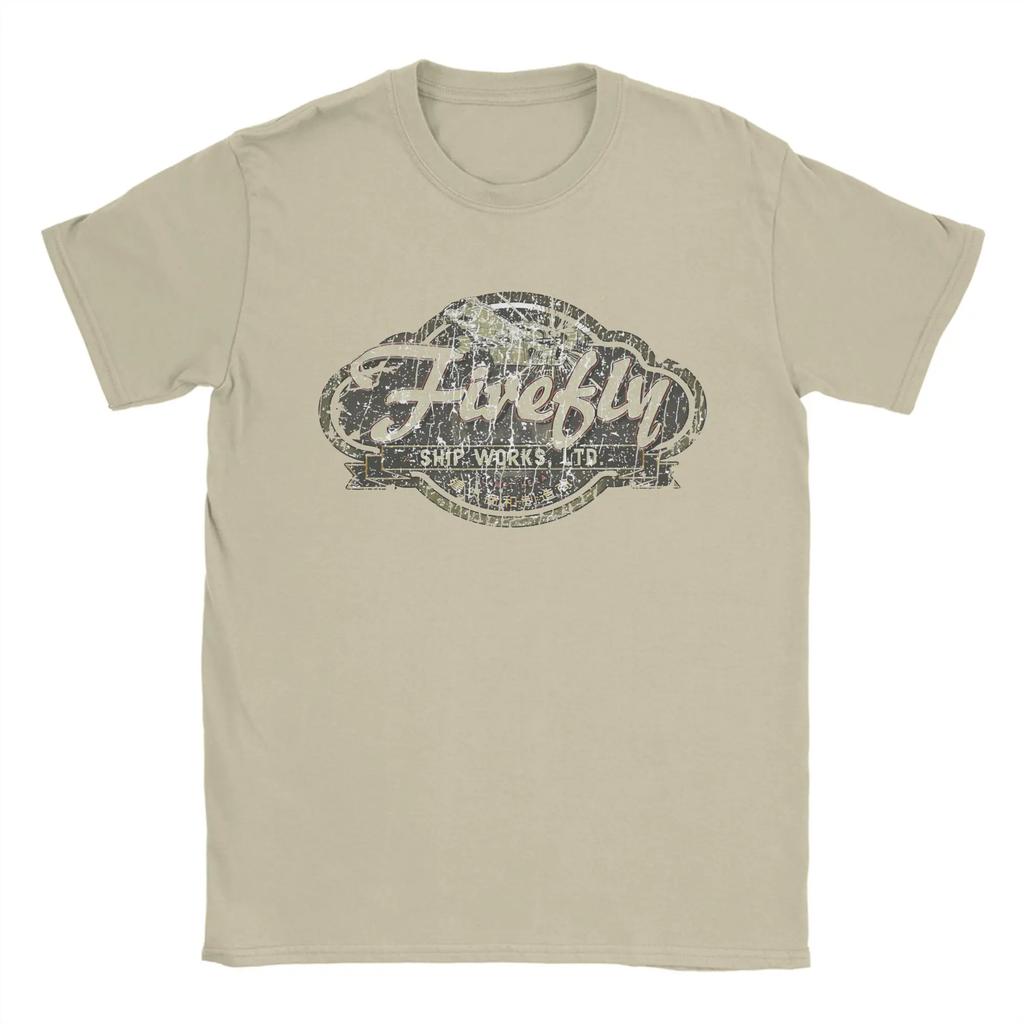 Firefly Serenity Ship Works Ltd T-Shirt Men Y2K Funny T-Shirts Summer Round Neck Novelty Tee Shirt Custom DIY Big Size Tops