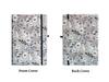A5 Grey Floral Bullet Journal with Elastic Band & Pocket - Dot Grid & Lined Notebook Planner, Hardcover