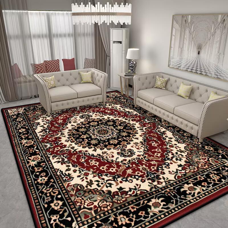 Red Persian Large Area Living Room Carpet Lounge Easy Clean Floor Mats Bedroom Non-slip Bedside Rugs Room Decor Classical Carpet