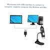 Digital Zoom Microscope USB Handheld & Desktop Magnifier 0.3MP Camera 8 LED Light Magnifying Glass 1000X Magnification