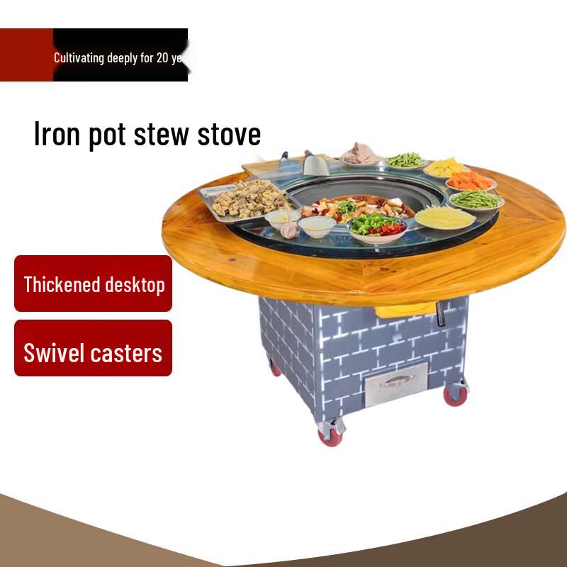 Beifu Large Outdoor Charcoal Cooking Stove with Round Table