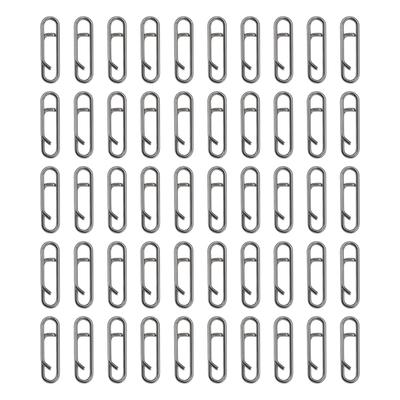 50Pcs Power Fishing Clip Link Split Rings Snaps Stainless Quick Changing Connector for Lures Fishing Clip Connector