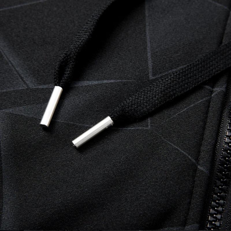 Autumn Winter Lamb Fleece Coat Men's Thick Fleece Hooded Jacket Print Warm Hoodies Man