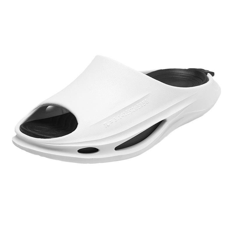 Herrenhausschuhe tragen hochwertig rutschfest und deodorant Sommer dicke Sohle höhenverstellbar Fischmaul ein Riemen kühle Hausschuhe