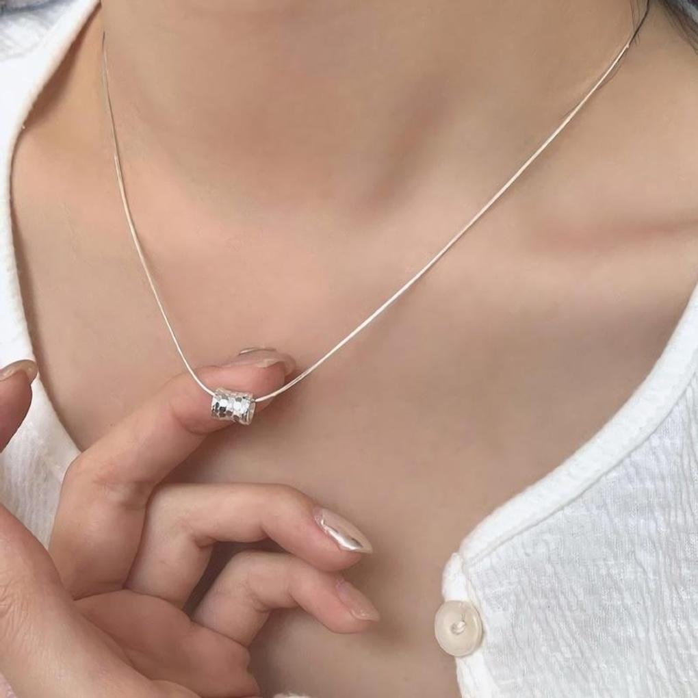 

Women s Silver 925 Sequin Choker Snake Necklace spangles