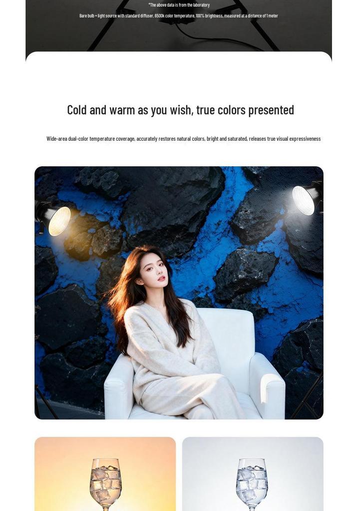 MIAOTU Live Broadcast Bi-color Fill Light CL600B - 512 Photography Stage Lighting