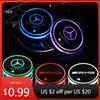 Adesivo Auto Luminoso Sottobicchiere Auto Luminoso Portabicchieri Auto Antiscivolo Tappetino Antiscivolo per Mercedes Benz AMG A E C G R S C