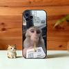 C-Cute F-Funny Monkey Phone Case For iPhone 17,16,15,14,13,12,11 Plus,Pro Max,XS,Soft Silicone Black Cover
