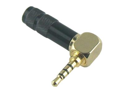 Mini Plug Mini Mini Plug Micro Plug Plug de Telefone Conector de Telefone Tipo Solda Caseiro Banhado a Ouro 4 Polos Tipo L AS Preto MG-M 2.5mm