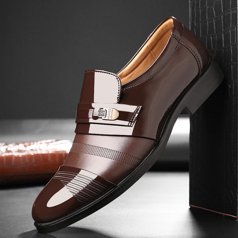 Wedding Dress Suit Formal Shoes Men Loafers Men Slip On Men Dress Shoes Business Shoes Men Oxford Leather  Hombre Vestir9