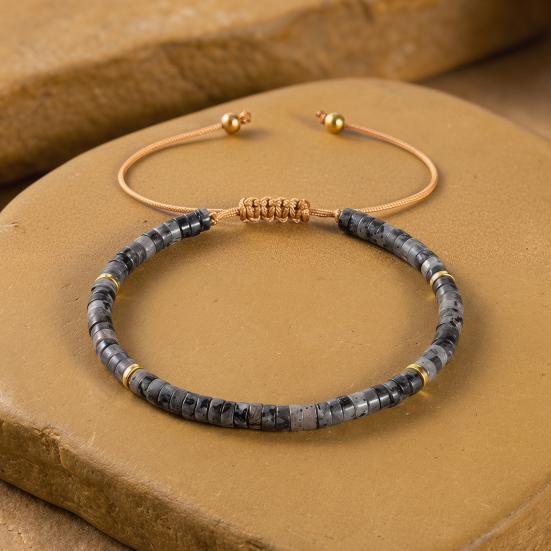 Women Bracelet Adjustable Length Natural Stone Beads Bracelet Bohemia Style Stackable Bracelet Versatile Jewelry Accessory