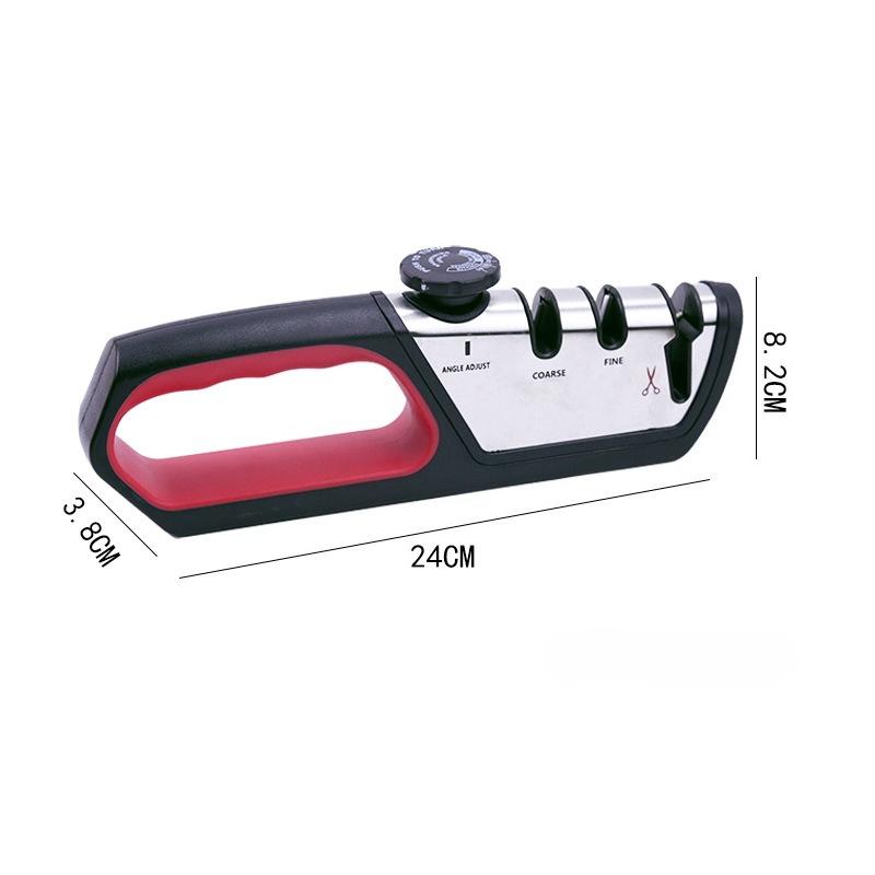 Adjustable Angle 3-Segment Knife Sharpener for Kitchen Knives Stainless Steel Three-Purpose Sharpening Stone for Kitchen Tools
