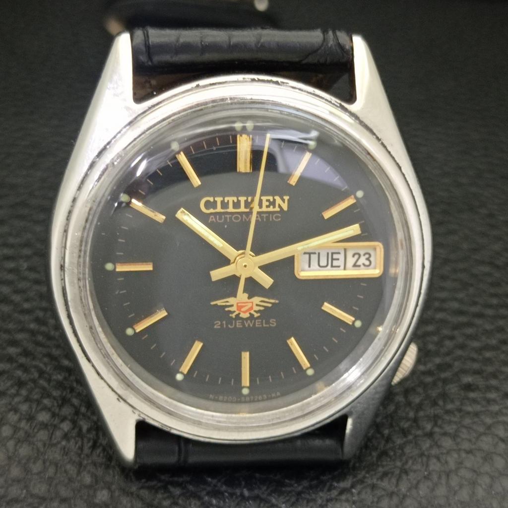 AUTOMATIC VINTAGE CITIZEN 8200 JAPAN MENS ORIGINAL DIAL WATCH A702160-5 R208-a702160