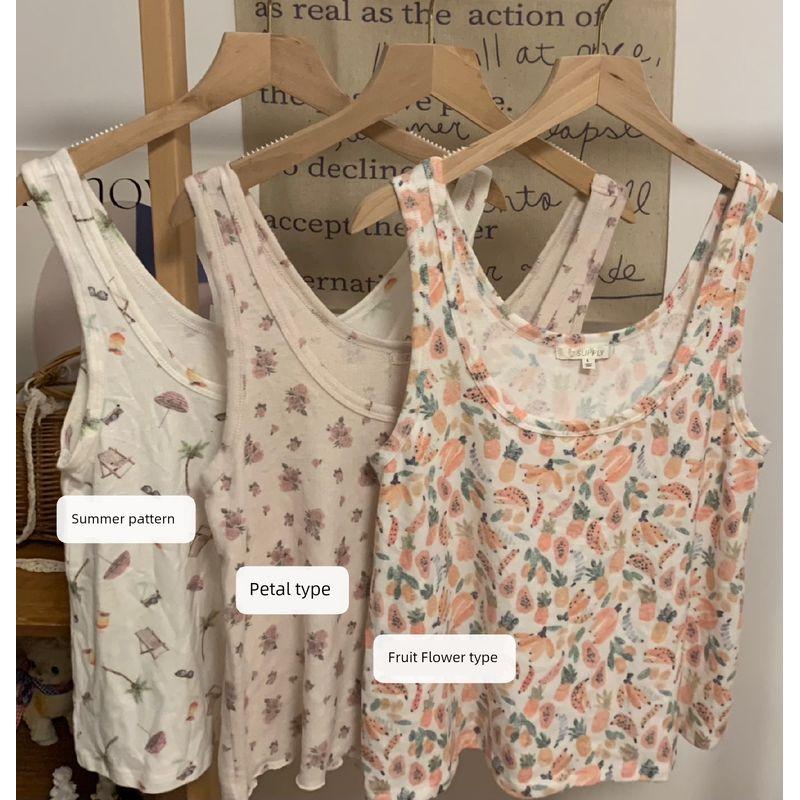 

Экспорт Z Sup * Молодежный узор Мягкий клетчатый топ-камезоль C241 Fruit pattern (color 3 XL