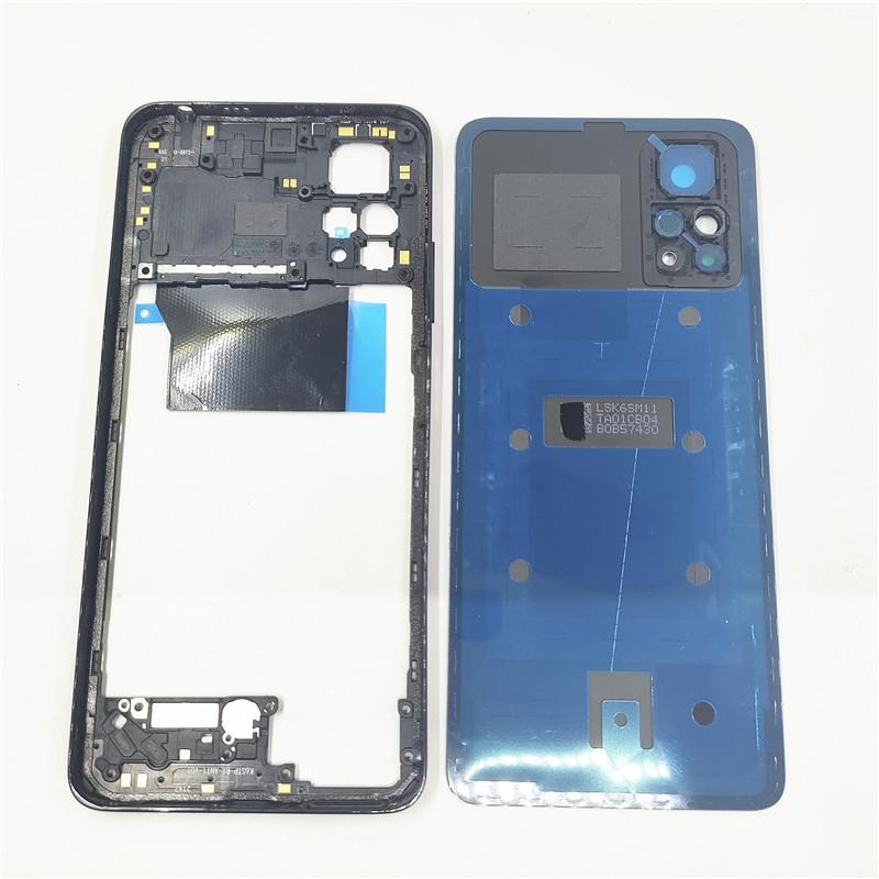 Pro Xiaomi Redmi Note 11 Pro 5G 2201116SG Střední rám+Skleněný kryt baterie dvířka s výměnou krytu fotoaparátu
