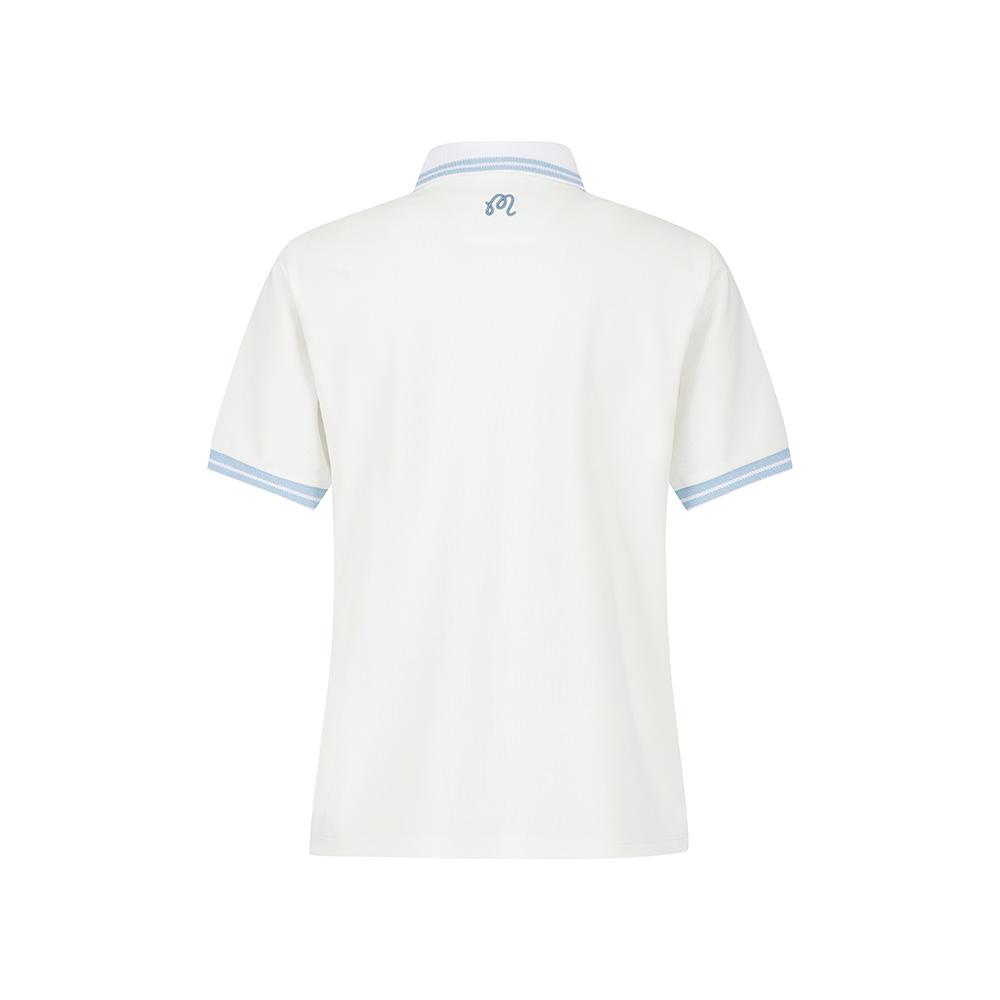 MALBON GOLF Women'S Color Block Waffle T-Shirt White (Woman)