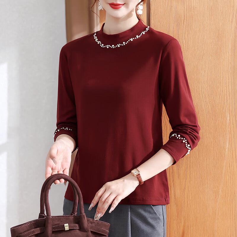 XUEXI Women s Velvet Warm Long-Sleeve Base Layer Top 3XL