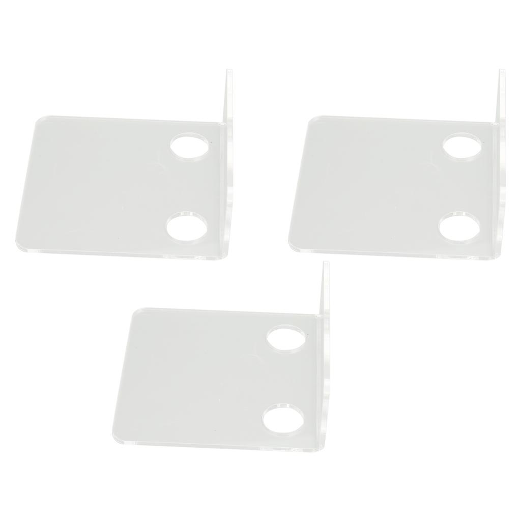 3 PCS Small Security Cameras Wall Shelf with 6 Cable Clips 10PCS Tapes Acrylic Waterproof Drill