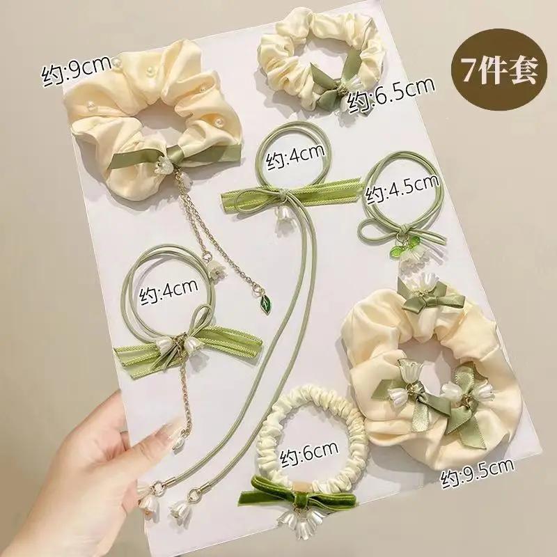 Zestaw gumek do włosów, połączenie gumek o wysokiej elastyczności i trwałości, gumka do włosów konwalia o świeżym temperamencie