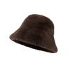 Korean Internet Celebrity Imitation Fur Hat Women Winter Thickened Warm Plush Bucket Hat Imitation Mink Basin Hat Cold Protection Ear