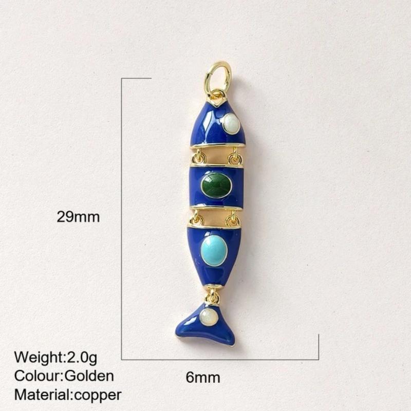 Eco-friendly Colored Enamel Fish DIY Charms Jewelry Making Accessories for Earrings Bracelet Necklace Craft