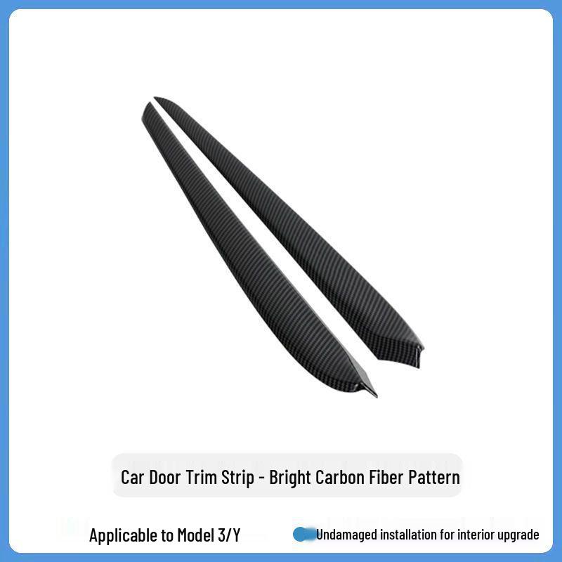Carbon Fiber Decor Strips for Tesla Model 3/Y Dashboard & Console Protection