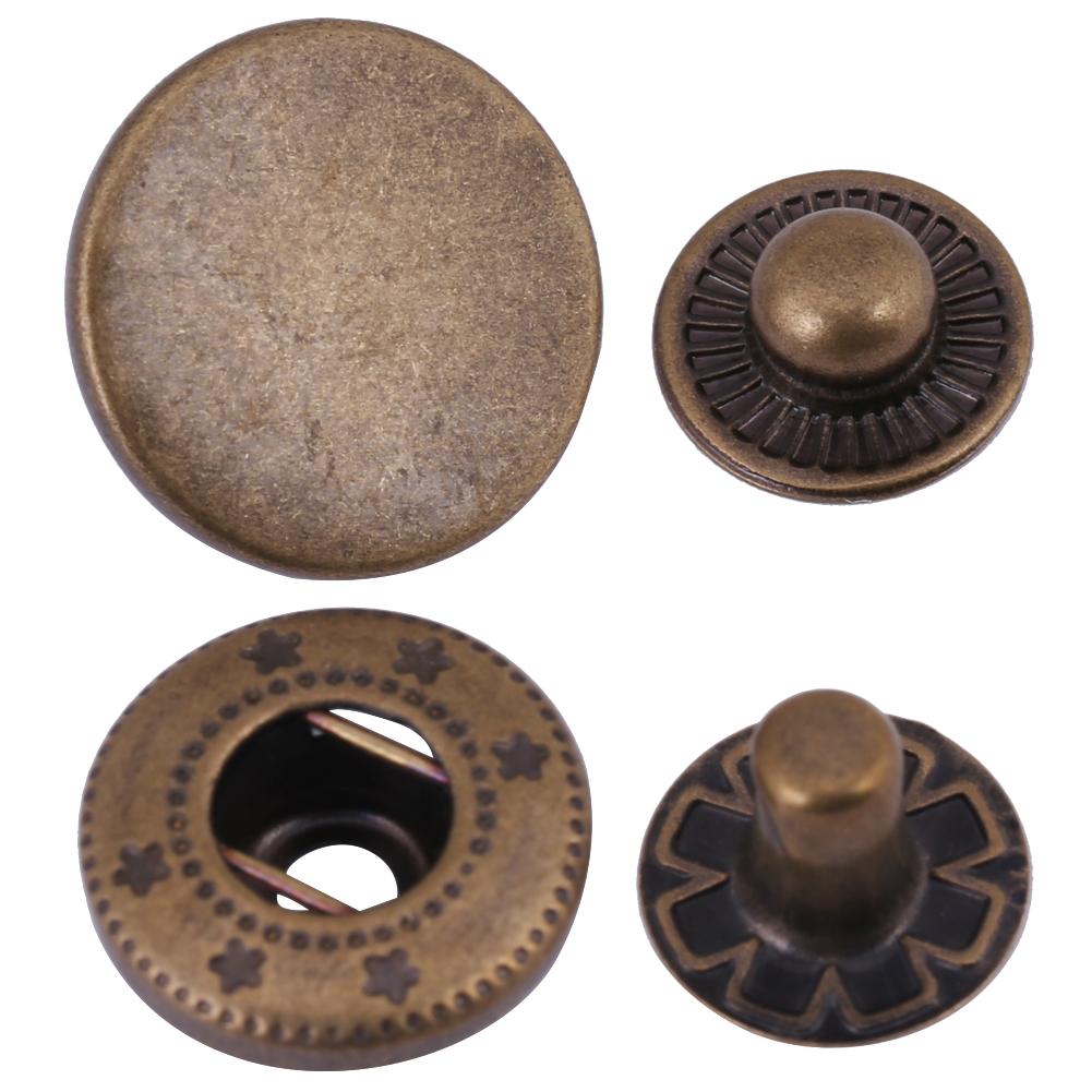 40 Sets Press Stud Snap Button Popper Fastener Leather Jeans Accessories Base Tools W Case