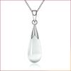 Elegant Moonstone Cat's Eye Teardrop Pendant: Korean Style Silver-Plated Crystal Necklace for Women