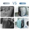 Folding Printed Dirty Laundry Sorting Basket Washing Bathroom Cloth Mesh Storage Bag Frame Bucket Toy Organizers Storage Pouch