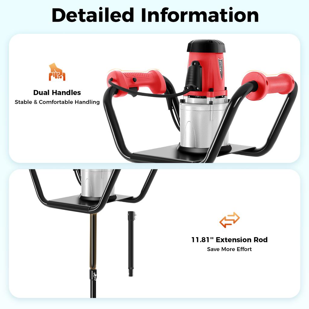 Wiertło ślimakowe do ziemi z trzpieniem 3/4" do sadzenia, 6"x31,1" świder ogrodowy z przedłużką do koparki, świder do słupków ogrodzeniowych