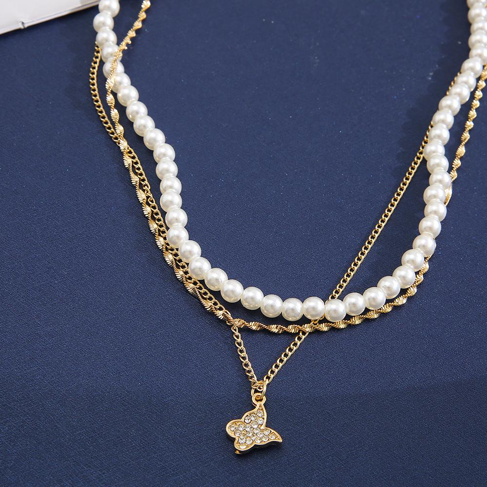 SE ME Collana con Ciondolo Farfalla Colore Argento Vintage per Donna Uomo Collane Catena Cubana Hip Hop di Tendenza Gioielli Accessori Regalo