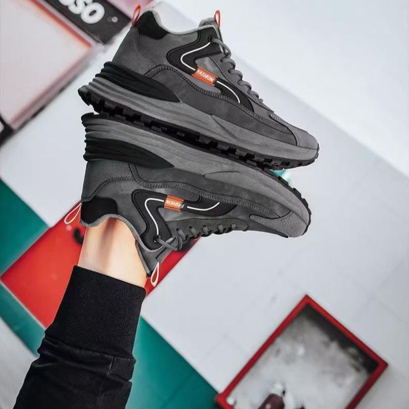 Men Winter Fleece Lined Warm Cotton Shoes Waterproof Non-Slip Thick Sole Wear Resistant Work Safety Sneakers