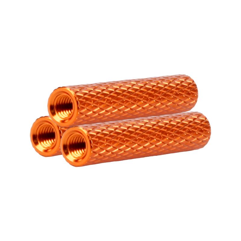 M3 Orange Aluminum Alloy Dual-Hole Mesh Column Connector for Drones
