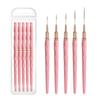 5Pcs Liner Brush Set Acrylic Nail Art Brush, Ultra Fine Tips Pen for Striping Drawing Detailing Manicure Tool