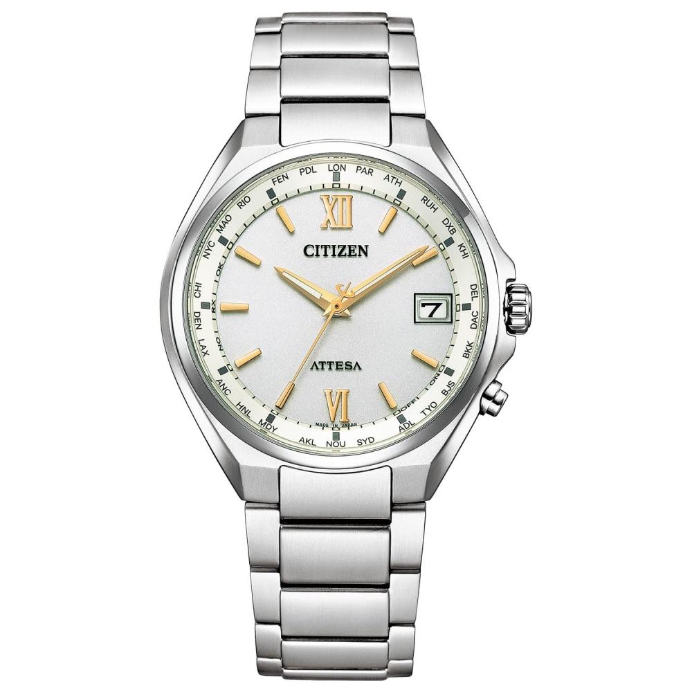 

[CITIZEN] Atessa Radio Solar Waterproof Business White CB1120-50C Men s Silver