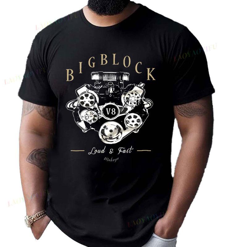 

Vintage Style Rockabilly Hot Rod Mens V8 Muscle Car Engine T-Shirt Men s Graphic Classic Camisa T Shirts S разноцветный