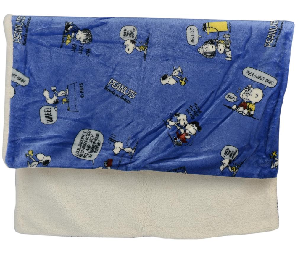 Friends Hill Peanuts Friends Warm Cross with Boa Blue YW-191-39