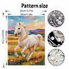 Majestic Horse Pearl Kit 5D DIY Round Rhinestone Art for Adults Relaxing Handmade Wall Decor Holiday Gift Frameless