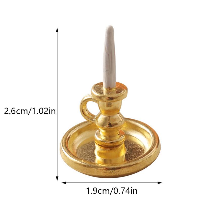 

1:12 Dollhouse Miniature Candle Holder Candlesticks Model Home Decor Kids Pretend Play Toy Doll House Accessories