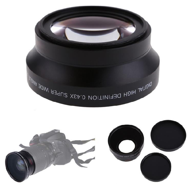 72mm 2.2X Teleconverter Lens/0.43X Wide Angle Lens Kit for Close-up Shooting
