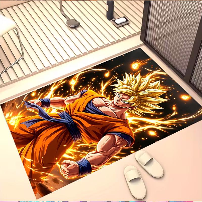DRAGON BALL Print Rug, Washable Floor Carpet, For Entryway Dorm Laundry Room Office Study, Home Decor Birthday Christmas Gift