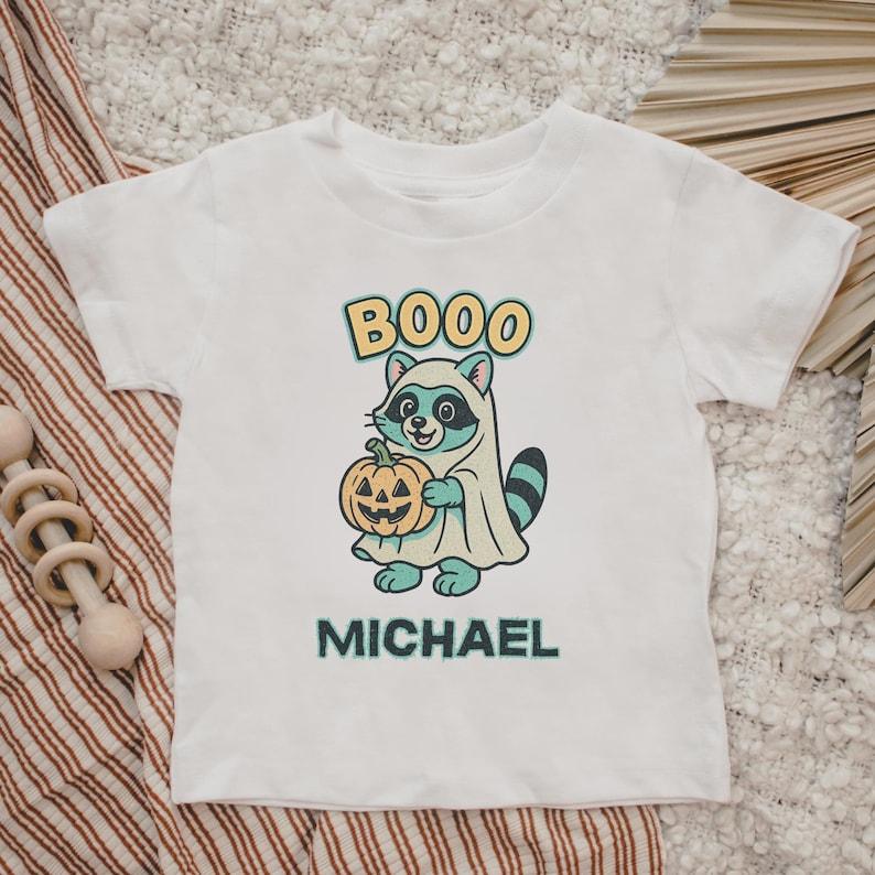 Personalized Halloween Shirt: Raccoon Ghost Costume Tee 130