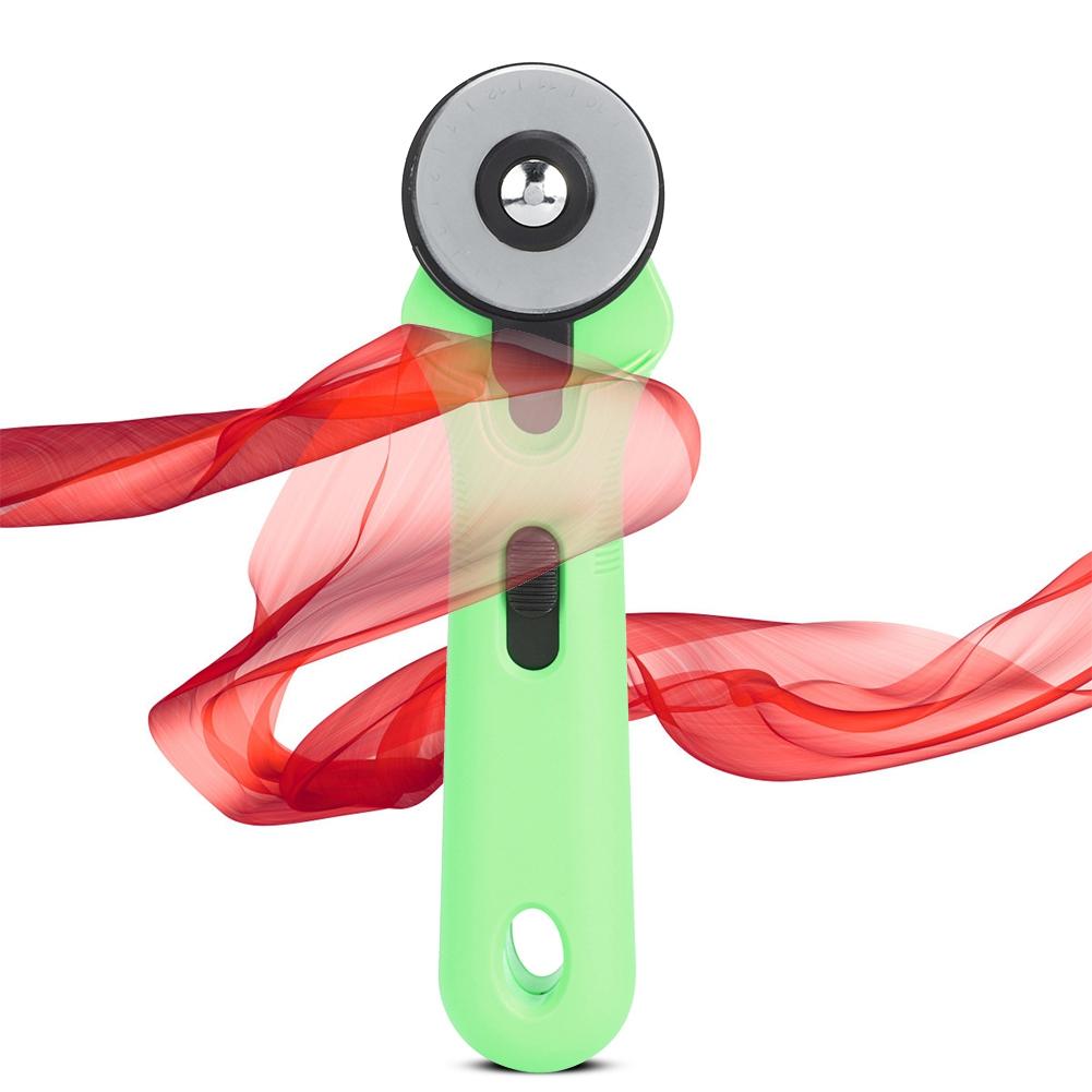 45mm Round Cutter Knife Cloth Knife Round Hob Fabric Cutter Sewing Accessories (Green)