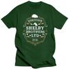 Man Clothing Vintage Peaky Blinder T Shirt Men Pure Cotton Birmingham Shelby Brothers Tshirt Sleeves O Neck T-  Mens Clothing