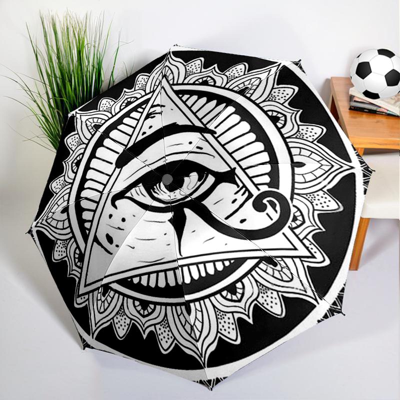 1PC Eye of Egypt Umbrella Automatic Open/close, Sturdy Iron Frame & 8-Rib Struct, Umbrella for Women & Men, Christmas Gifts