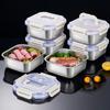 Stainless Steel Seal Food Container Large Capacity Lunch Box Food Storage Box Office Fridge