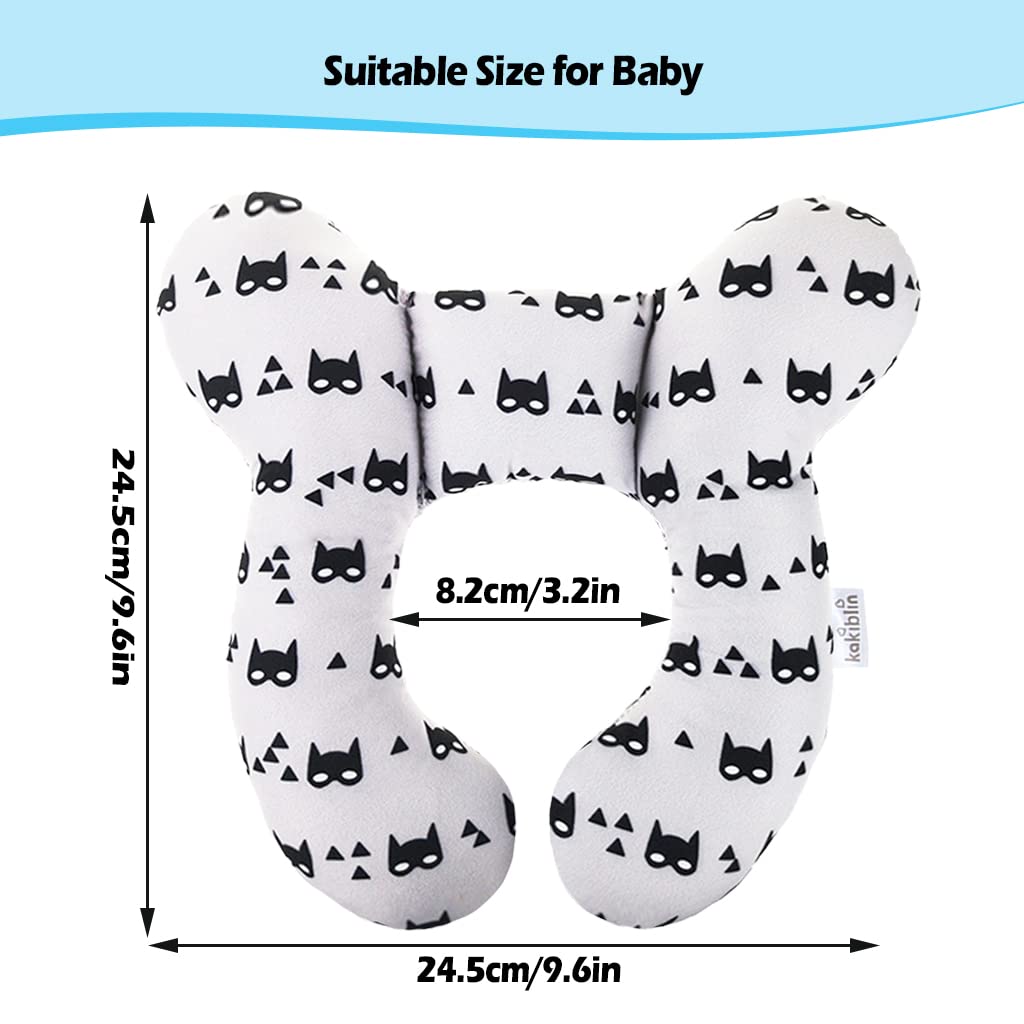 Kinderwagen, Kinderautositz, Kopfstütze, Cartoon-Muster, Nackenstütze, Nackenschutz, waschbar