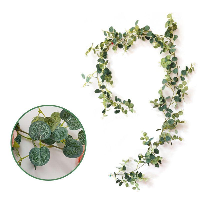 

Eucalyptus 195m Artificial With Rose Garland Vine Hanging Party Wedding Decor Eucalyptus Leaf